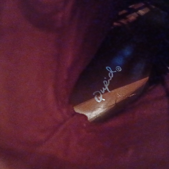 Qupid-(Sz 8) Brown/Blk animal print Ankle Boot-Tie up front inside Zipper 4"heel - Picture 9 of 10